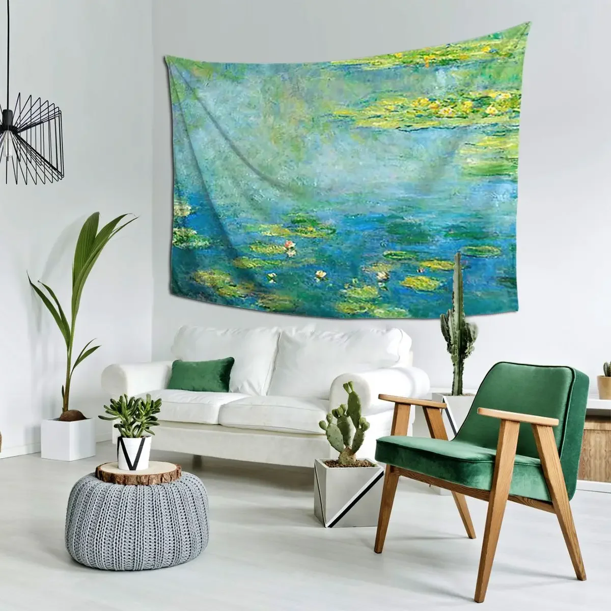 1906-Claude Monet-Waterlilies-73 X 92 Tapestry Art Wall Hanging Aesthetic Home Tapestries for Living Room Bedroom Dorm Room