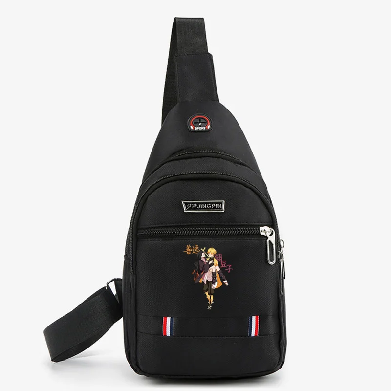 Demon-Slayers Anime Kamado Nezuko Kamado Tanjirou bolsos de hombre bolso de pecho bandolera mochilas de hombre bolso de hombro bolsos de hombre