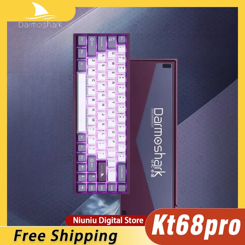 

Darmoshark Kt68pro Mechanical Keyboard Magnetic Axis Aluminum Alloy RGB Hot Swappable Custom RT0.01mm Esports Gaming Keyboard