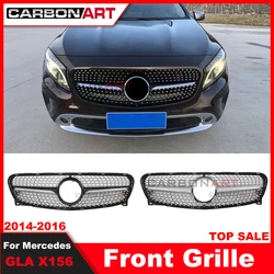 2014-2018 GLA X156 diamond grille tuning parts for Mecedes GLA X156 Front Grill Silver Black X156 GLA250 GLA220 GLA200 GLA260