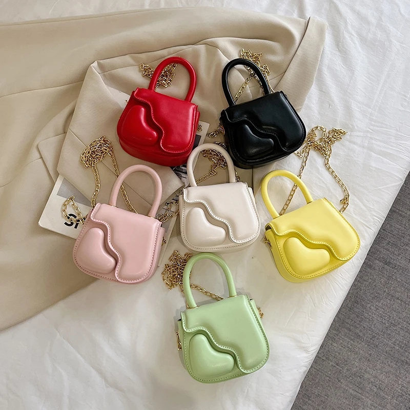 Newest Women Mini Square Bag Daily Girls' Bag Trendy Solid Color  Fashion Kids Daily Wear Cute Crossbody Bag