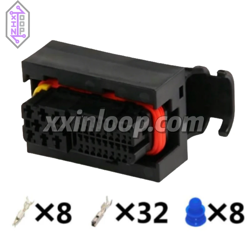 

1473252-1 14732521 40 Pin Female Connector Kit With Terminals & Seals T E MQS Waterproof for Car ECU BMS Wiring Harness