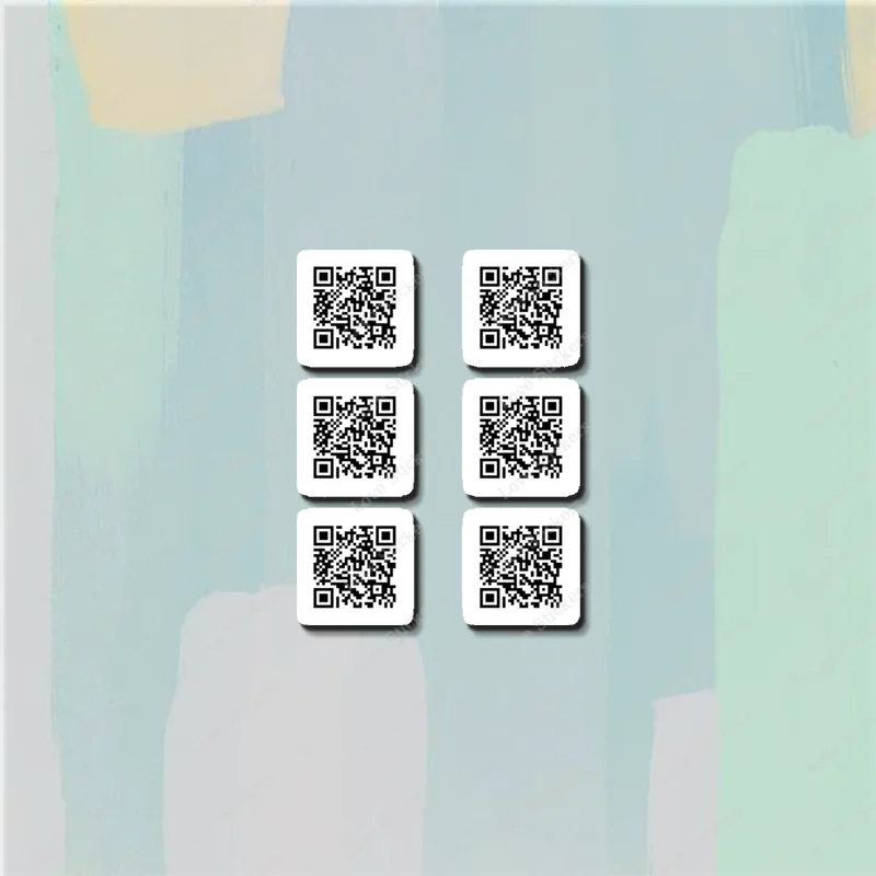 Set 6X Pieces Rickroll Qr Code For Pranks 5PCS Stickers for Living Room Bumper Anime Cute Kid Car Art Print Window Home Decor