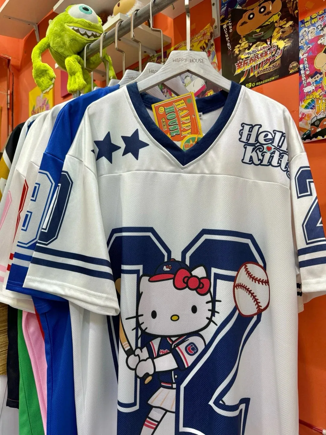 MINISO Sanrio Hello Kitty t-shirt dessin animé vêtements de sport femmes hommes col en v ample décontracté léger respirant Streetwear hauts de plage