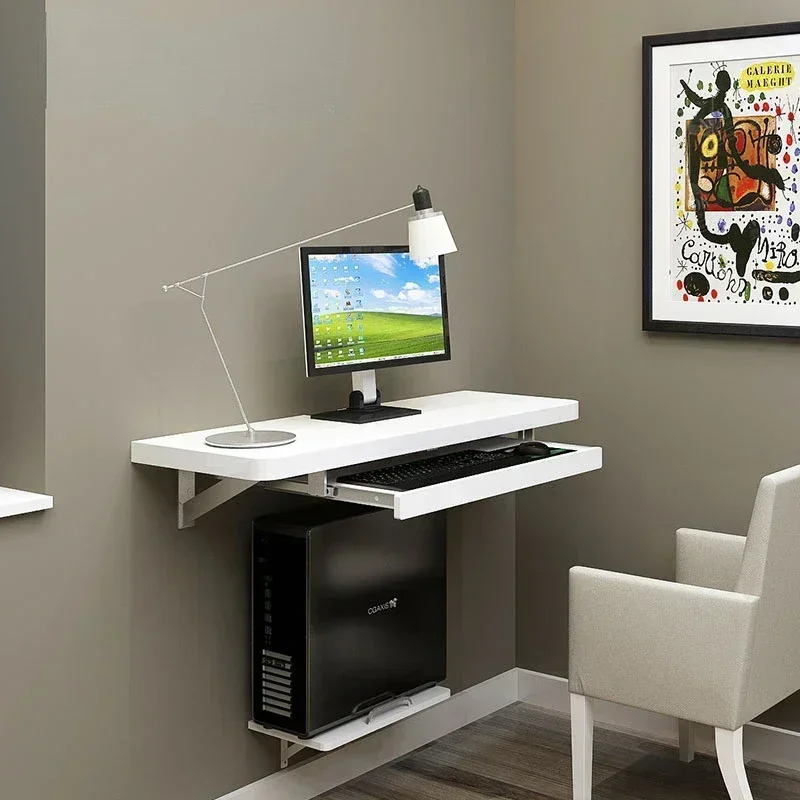 Compact Small Family Wall Hanging Computer Desk  Simple Modern Space Saving Desk Ideal for Bedroom Corner Study Even Wall