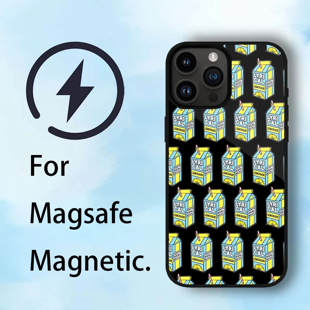 جراب هاتف ليمونادة أجنبي لهاتف آيفون ، آيفون 11 ، 12 ، 13 ، 14 ، 15 ماكس ، بلس ، مغناطيسي ، ماكافي ، غطاء جرابات