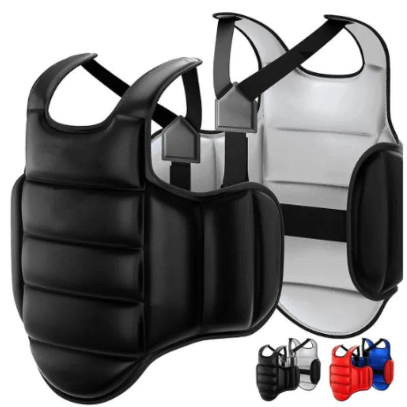 عكسها التايكوندو حارس الصدر حامي الجسم سترة فنون الدفاع عن النفس الضلع درع درع التدريب موحدة للكاراتيه الجودو كيك بوكسينغ #3
