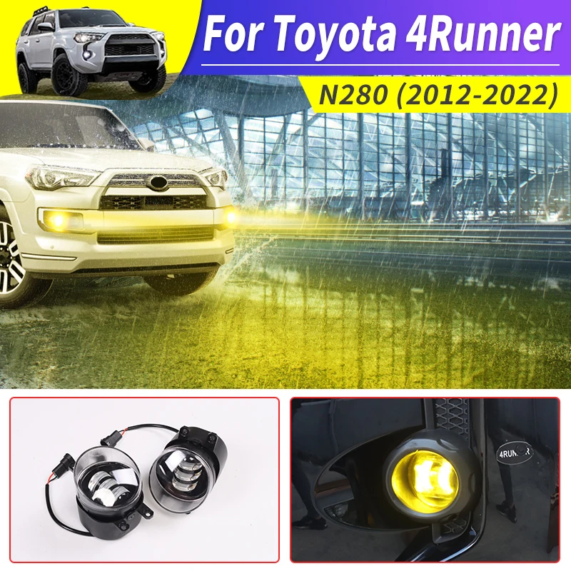 

For 2010-2021 2020 Toyota Toyota 4Runner TRD Off Road Pro Sport SR5 Accessories Exterior Two-Color Front Fog Lamp LED Light DRL