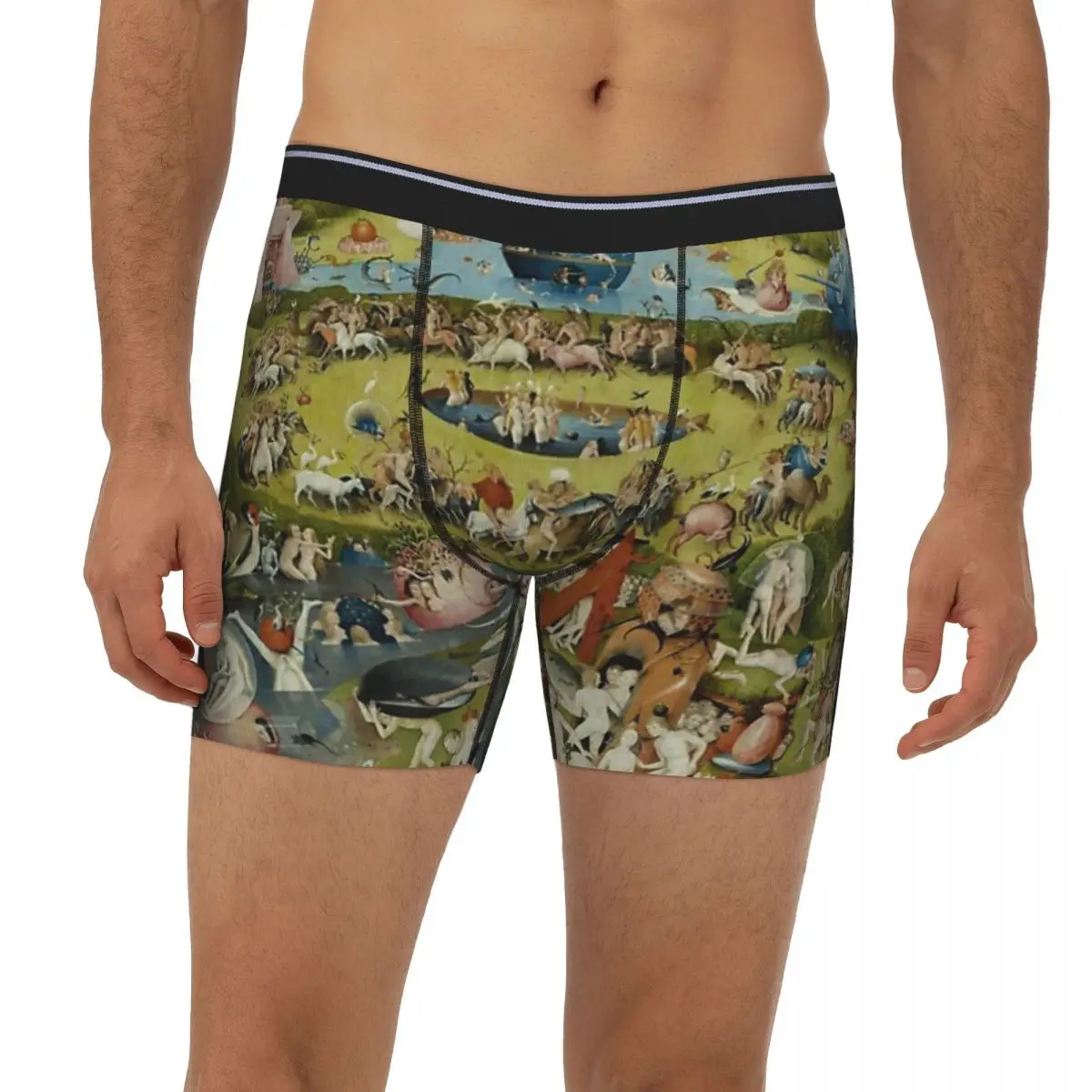 

BOSCH, Hieronymus - Triptych Of Garden Of Earthly Delights Long Boxer Underpants Short Men Panties Ventilate Underwear Gifts