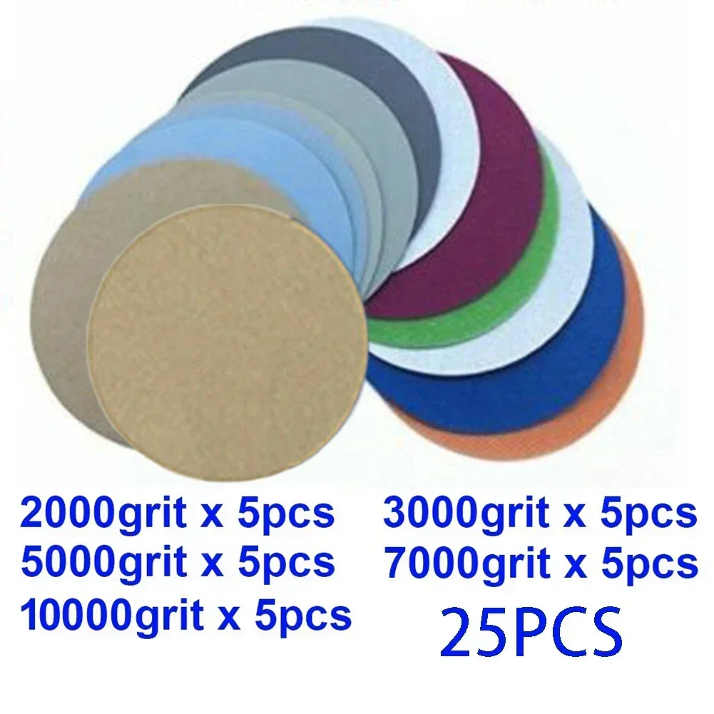 Hot Sale Sand Paper Sand Paper Sanding Waterproof Silicon Carbide Wet/Dry Discs Grinding Hook&Loop Polish Work Sanding