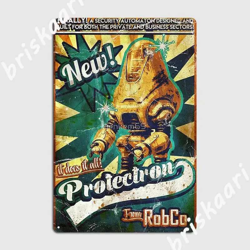 Protectron Ad Metal Plaque Poster Club Party Decoration Party Plates Tin Sign Posters