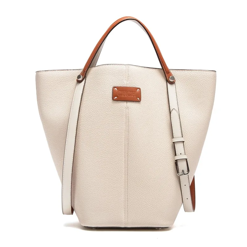 

Большая женская сумка-тоут 2025 года, портативная и двойного назначения через плечо, просторная пригородная сумка через плечо, простая дизайнерская сумка