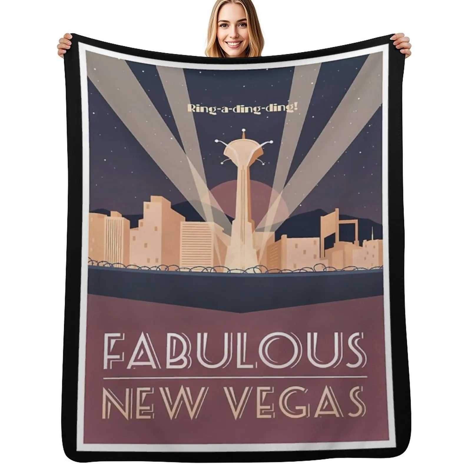 

Fabulous New Vegas (Minimalistic) Throw Blanket Faux Fur Soft Warm Blanket for Bed