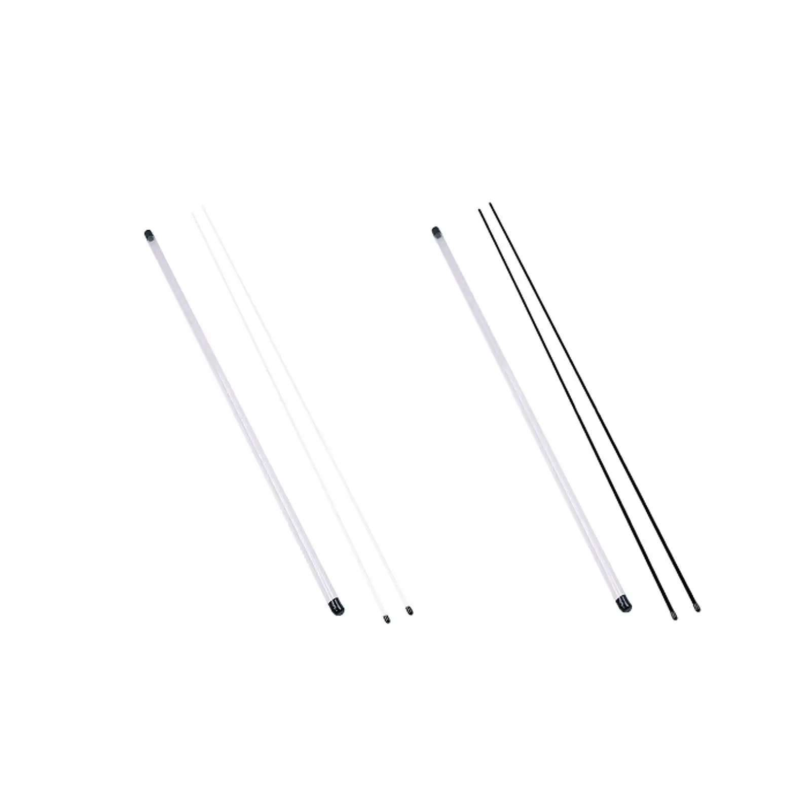 2x Golf Alignment Sticks 48 inch Swing Train with Clear Storage Tube Golf Training Equipment