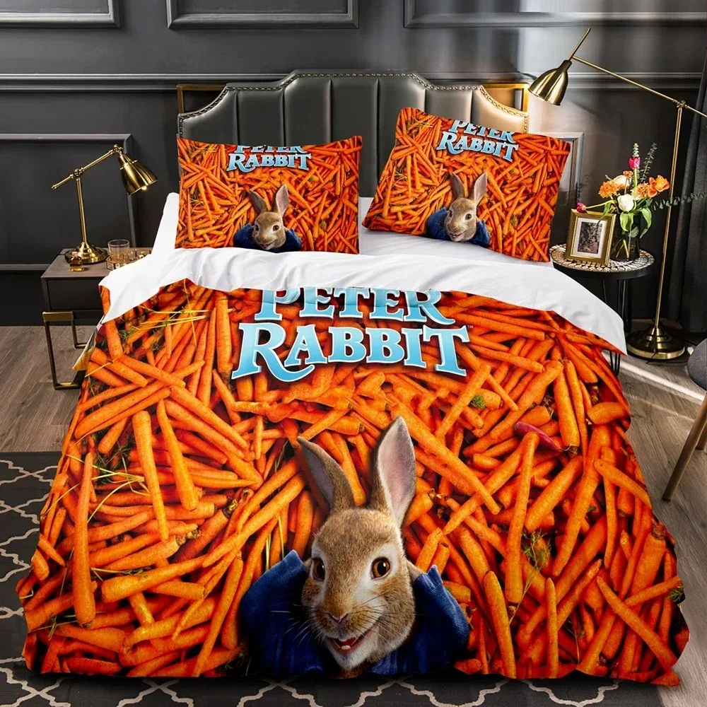 

3D Printed Peter the Rabbit Bedding Set Bedroom Soft Modern Bedspreads Comefortable Kids Duvet Cover Quilt Cover And Pillowcase