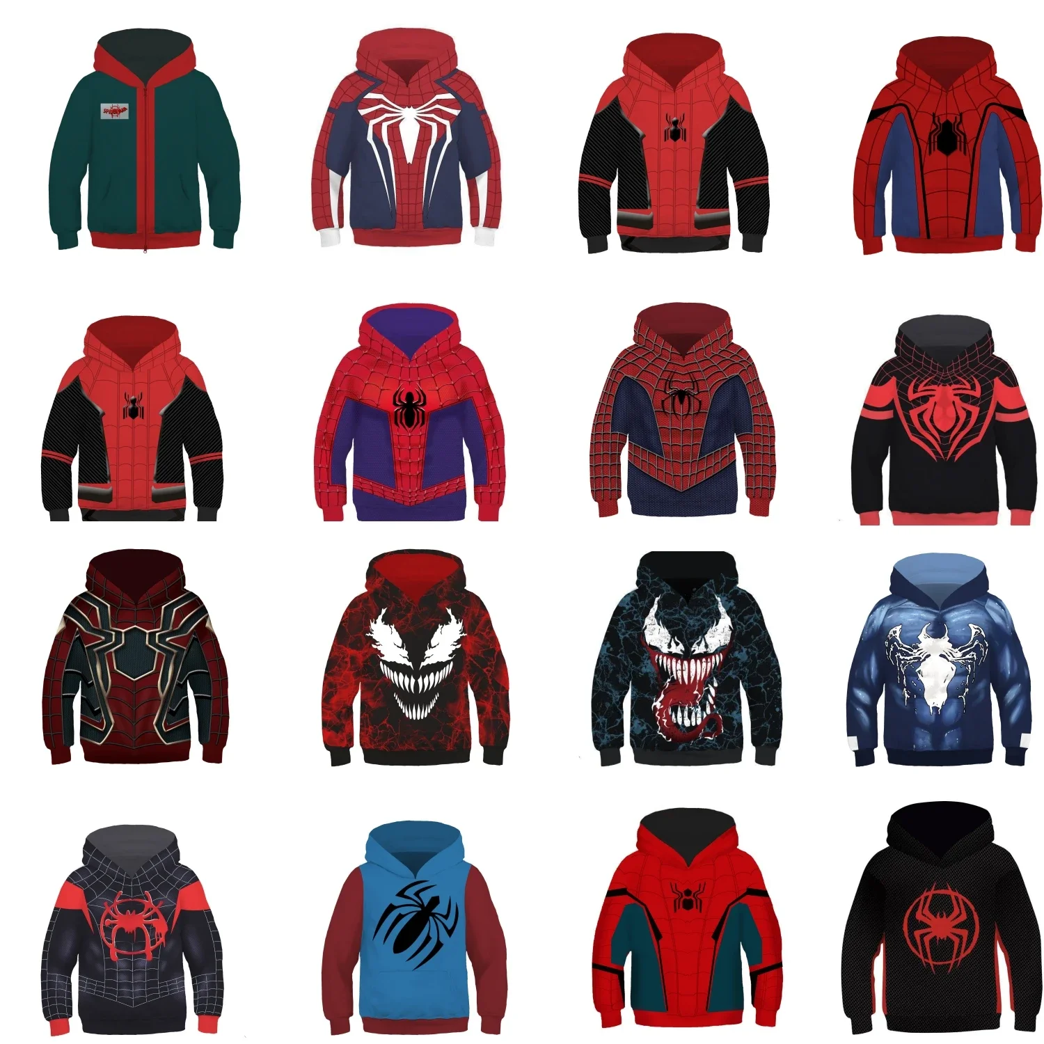 Costume da supereroe Miles Morales Halloween Stampa 3D Spiderman Felpa con cappuccio Cosplay Felpa con cappuccio per bambini Cappotto giacca pullover Hip Hop