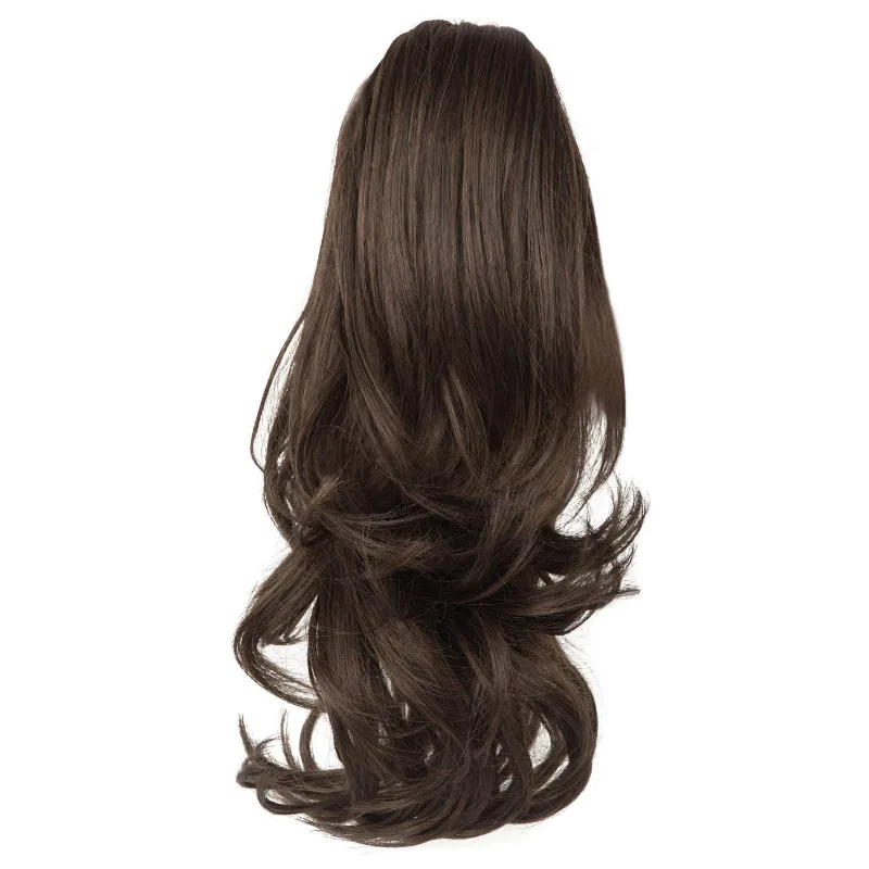 Extensión de cola de caballo con Clip de 16 pulgadas para mujer, extensiones de cola de caballo de pelo sintético ondulado, extensión de cola de caballo para uso diario