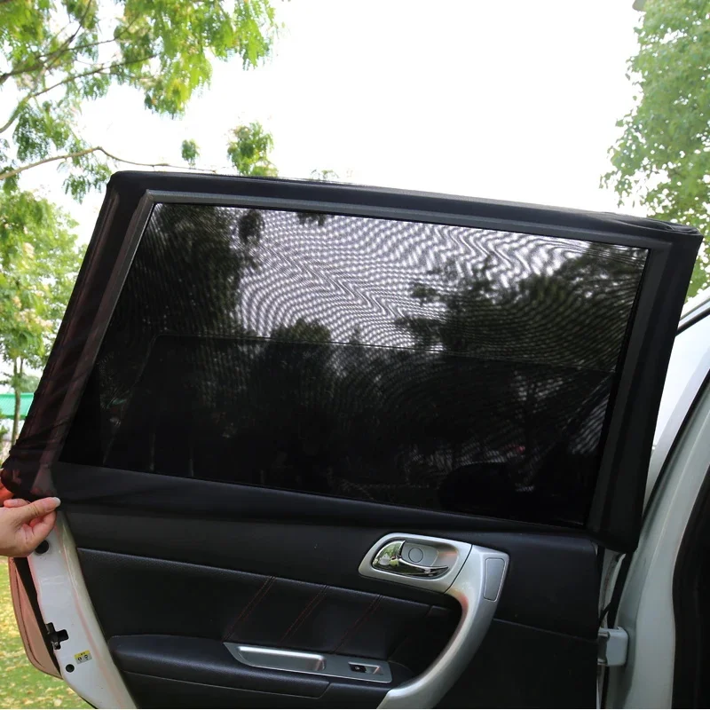 Car Sunshade Anti-mosquito Net Car Sun Shade Curtain /Yarn Car Curtain Screen Window Cover Sunscreen Heat Insulation