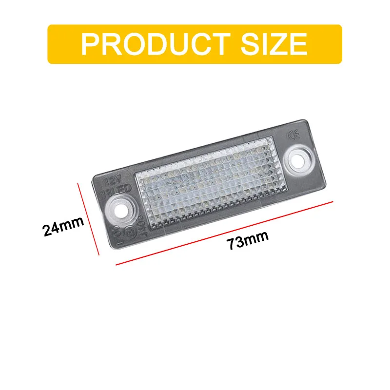 12V LED Number Plate Lamp For VW Caddy Golf5 Jetta Passat 3B/3C Touran Transporter T5 White License Plate Light Assembly