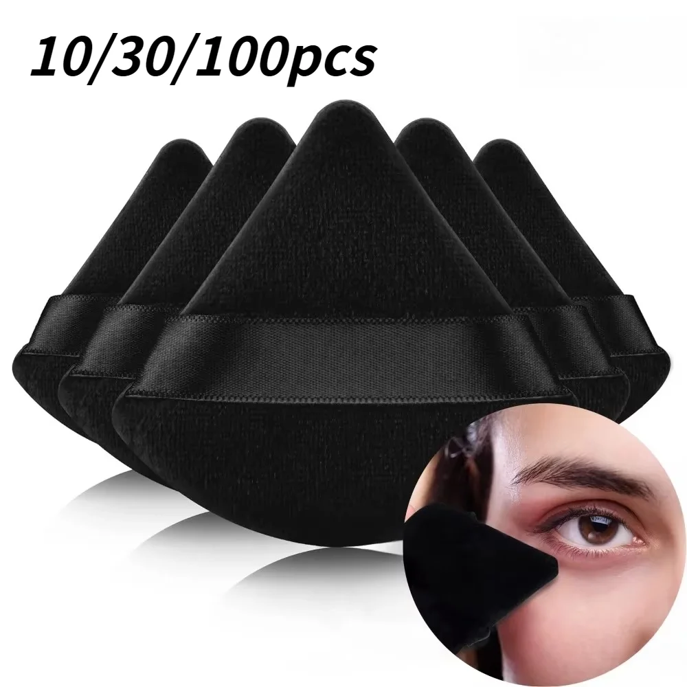 Triangle Powder Puff Facial Makeup Sponge Soft Velvet Cosmetics Puff Black Mixer Beauty Foundation Make-Up Sponge Makeup Access
