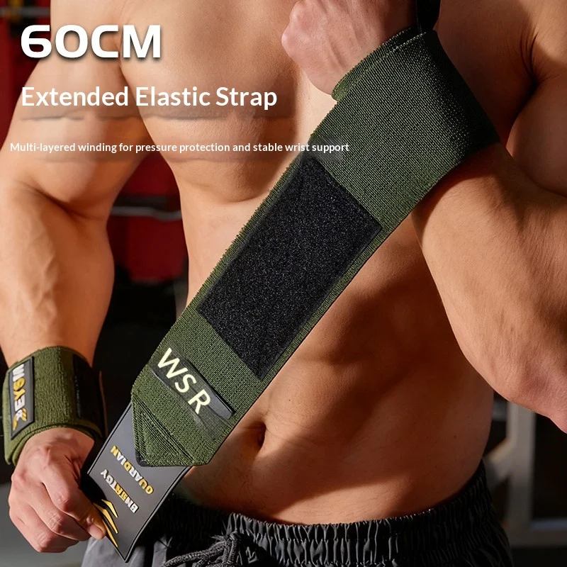 EYSM Wrist Wraps 60Cm Adjustable Compression Wrist Support For Weightlifting Bench Press Push Up Gym Workout Men