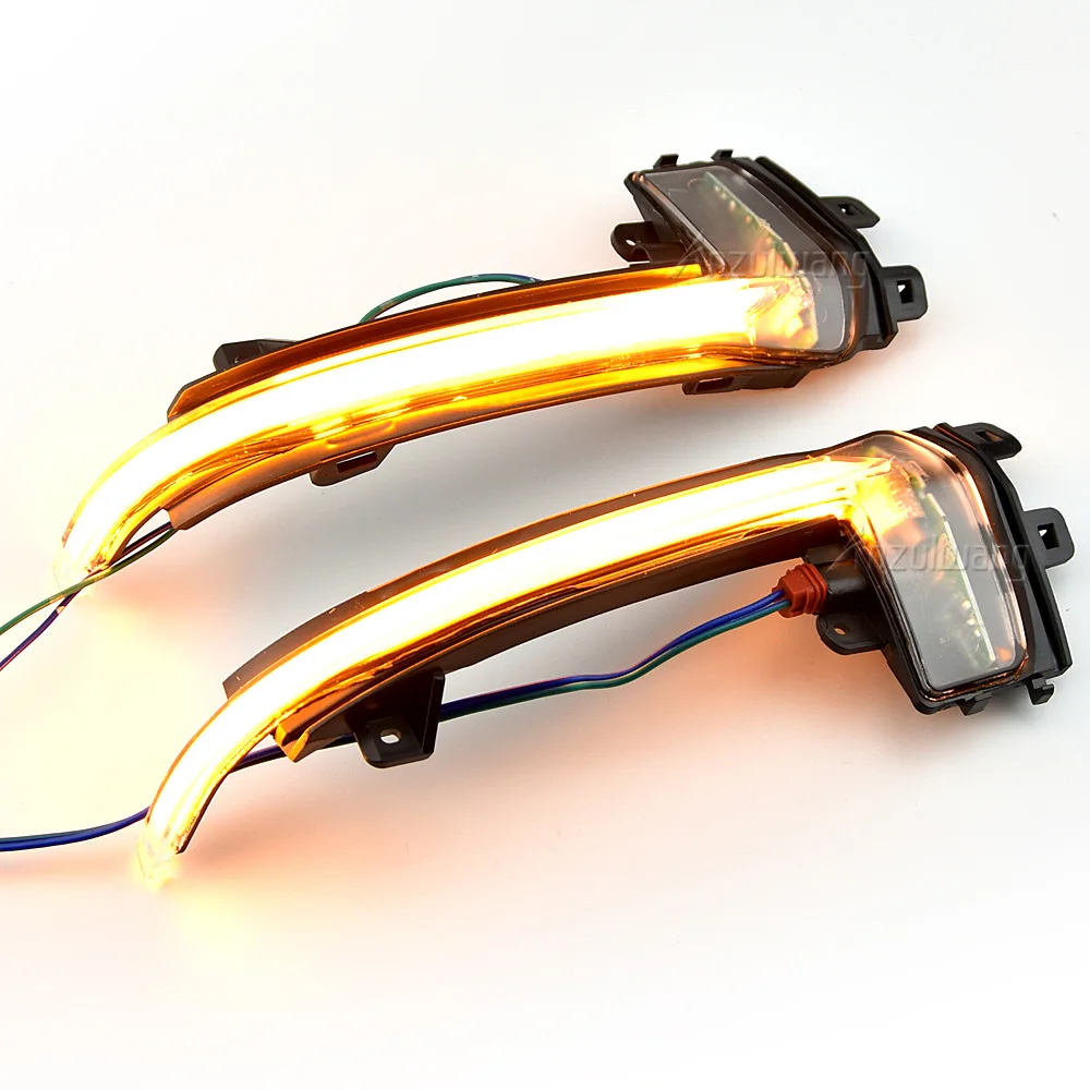 2pcs Dynamic Scroll LED Turn Signal Light Sequential Rearview Mirror Indicator Blinker Light Fit for Audi A4 B8.5 2011-2016