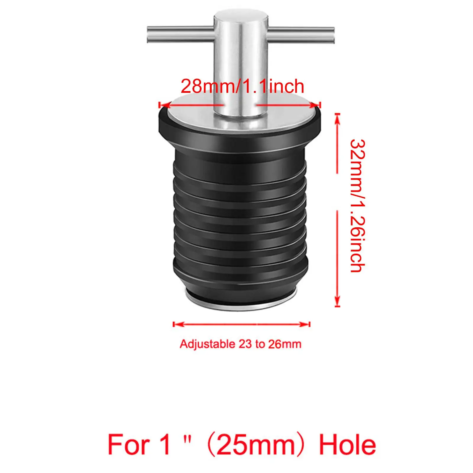

Заглушка-кран для слива воды с палубы, с Т-образной ручкой, для судовых систем, лодок, транцев, каяков