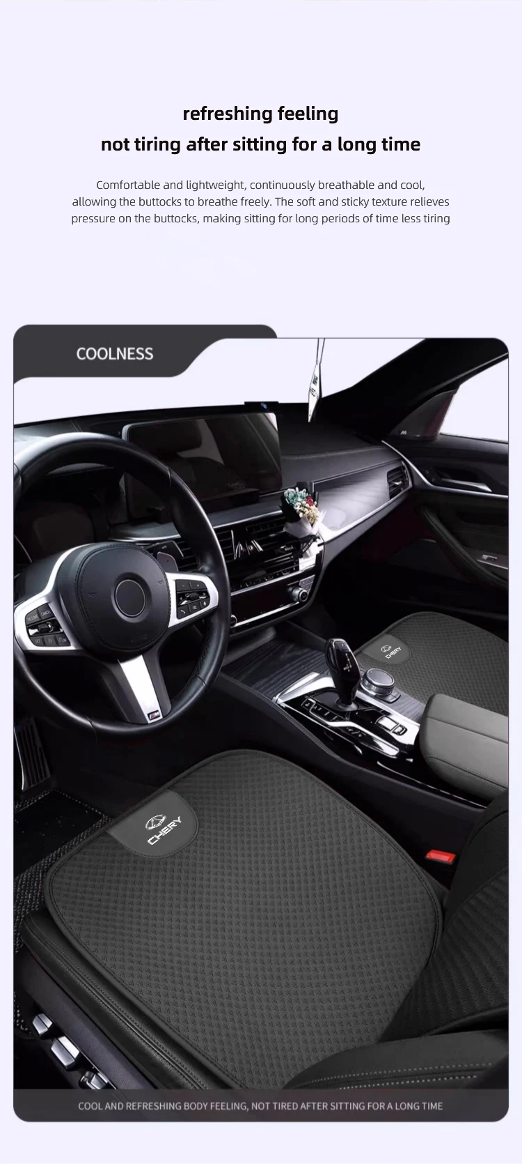 Auto Sitz Pad Rückenlehne Matte Eis Seide Flachs Sitzkissen Abdeckungen Für Chery Tiggo 7 Pro 8 4 5 3 2 T11 5X Amulett Fora QQ IQ Fulwin – Detail 7