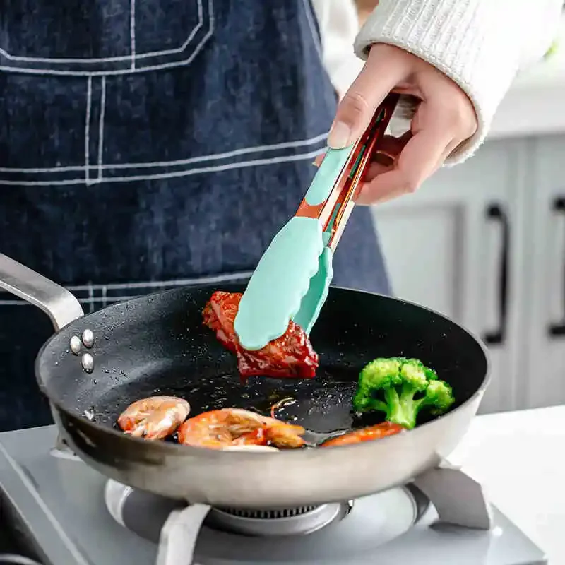 9 inch Silicone Clips Bread Barbecue tongs Steak Clip Food Clips BBQ Cooking Baking Salad Kitchen Accessories