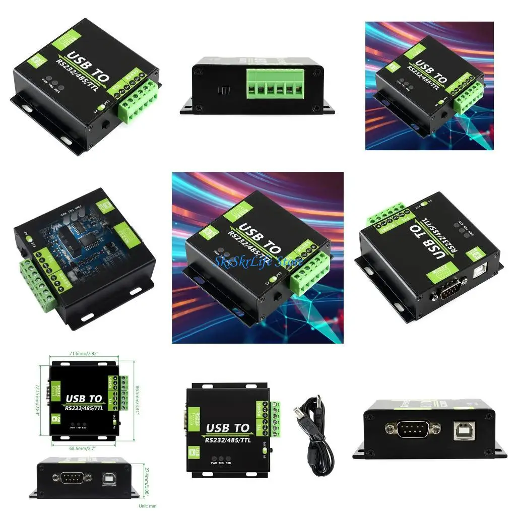 

E65E Optically Isolated Converter USB to RS232/485/TTL Industrial Isolated Converter Power Isolation ADI Magnetical Isolation