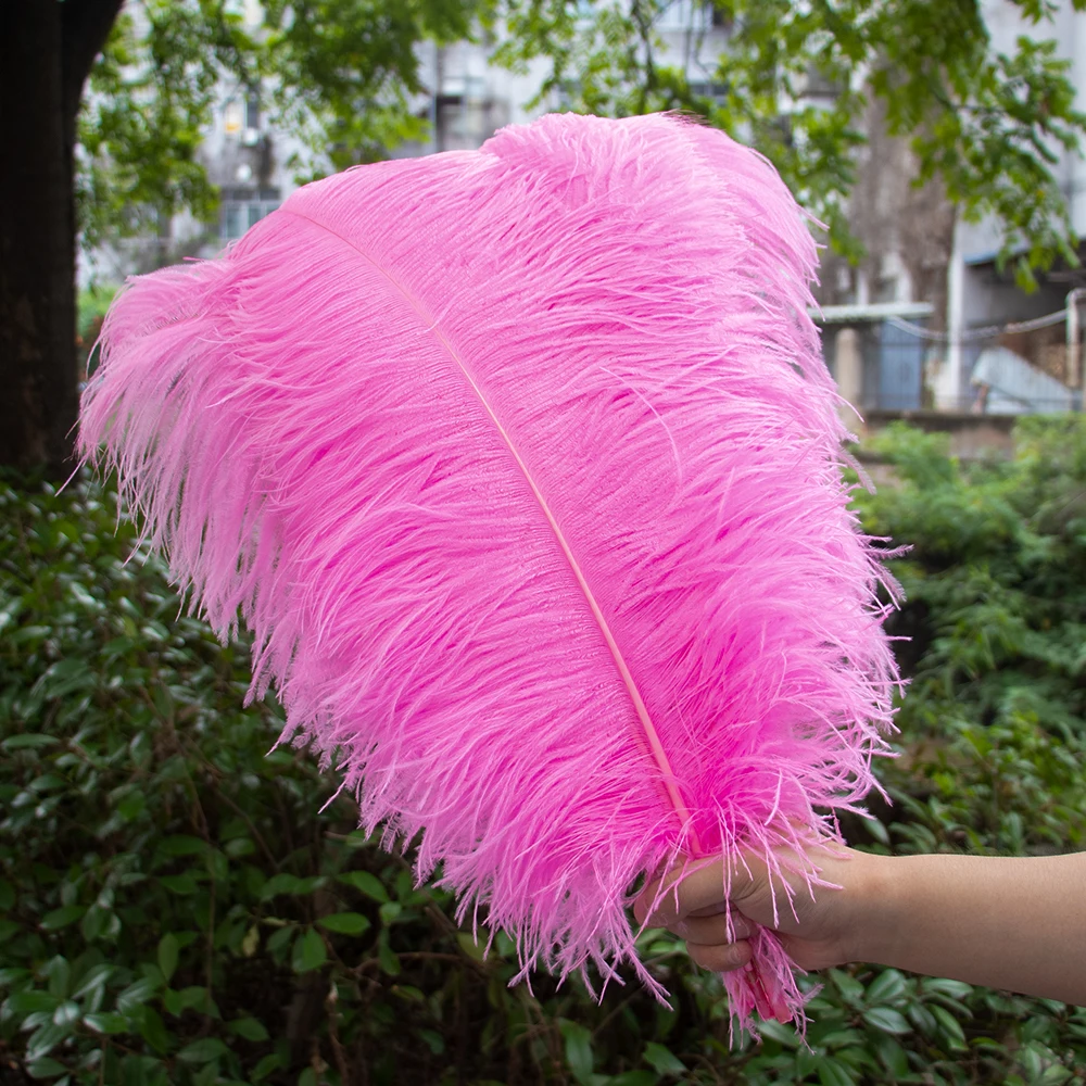 50Pcs Natural Ostrich Feather 40-65cm Big Fluffy Plumes For Wedding Centerpiece Vase Decor Carnival Party Stage Costume Ornament