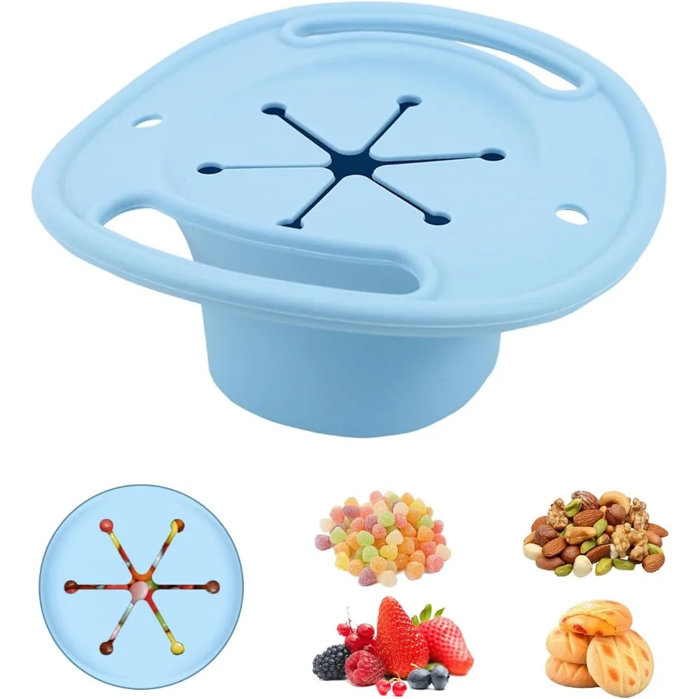 Baby Silicone Snack Cup, Cowboy Hat Double Ear Handle, Children Snack Cup, Infant Supplement Bowl, Portable for Home and Outing