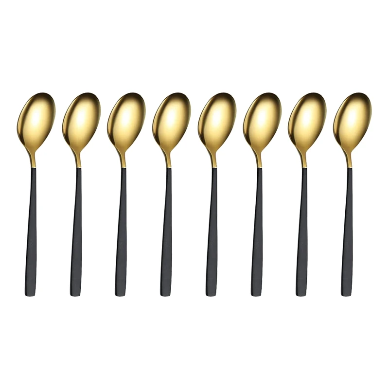 

Dessert Spoons 8 Pcs,Stainless Steel 7.8Inch Teaspoons Coffee Spoons Dinner Spoons Small Spoons Set,Dishwasher Safe