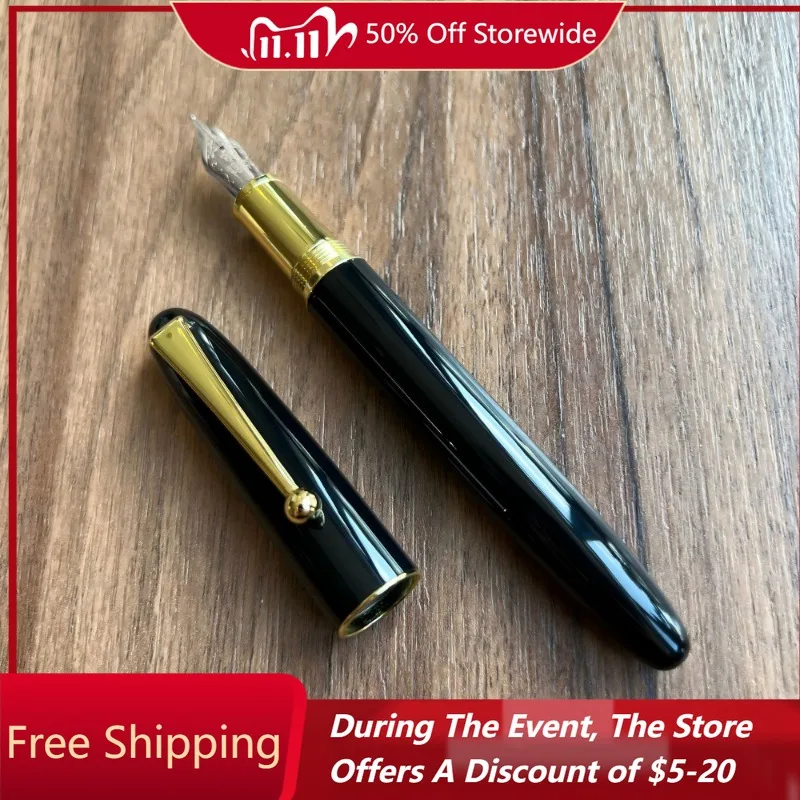 

Роскошная перьевая ручка Guochen черного золота высокого класса для каллиграфического письма, графического дизайна, офисных и деловых канцелярских принадлежностей