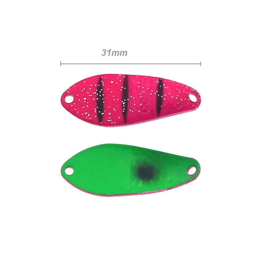 Fishing Lure 2.5g 3g  Mini Metal Spoon Area Trout Colorful Brass Copper Bait Freshwater Stream Tackle for Chub Perch Salmon