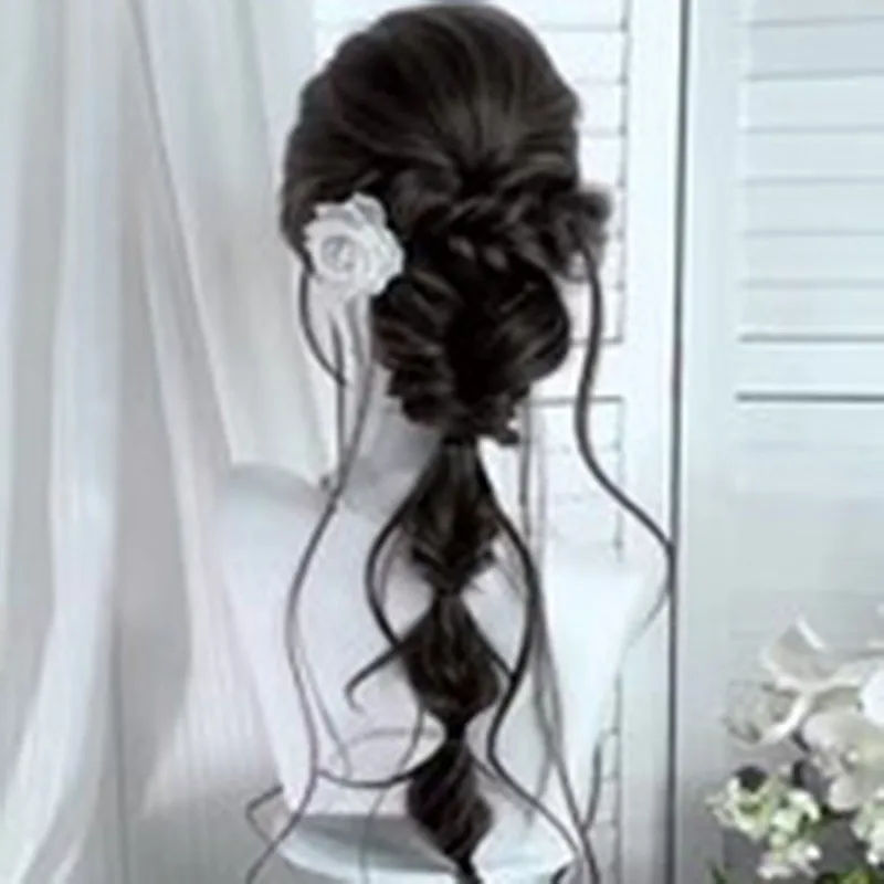 Ins Style 45 cm été synthétique tressé bulle tresses perruque pince douce fille naturel moelleux torsadé queue de cheval Extension de cheveux