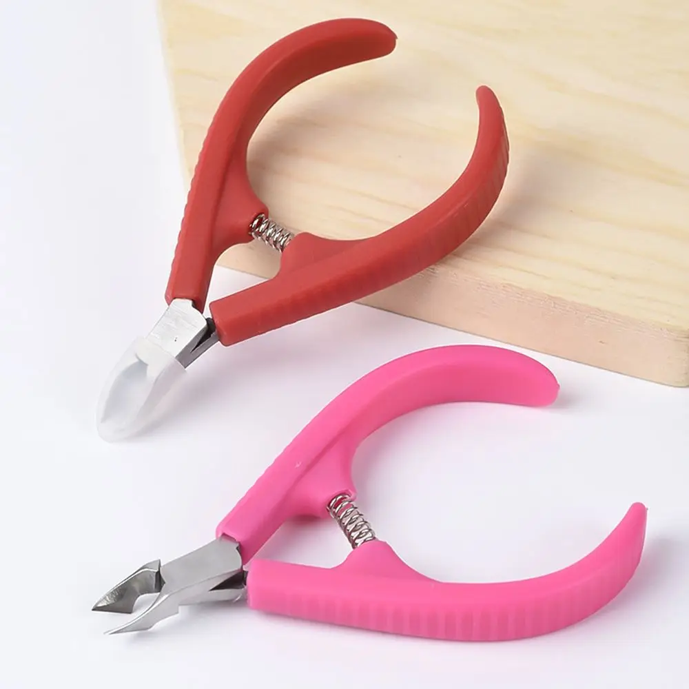 Red/Pink Manicure Trimmer Edge Cutter Nail Cutter Nail Clipper Nail Cuticle Nippers Nail Scissor