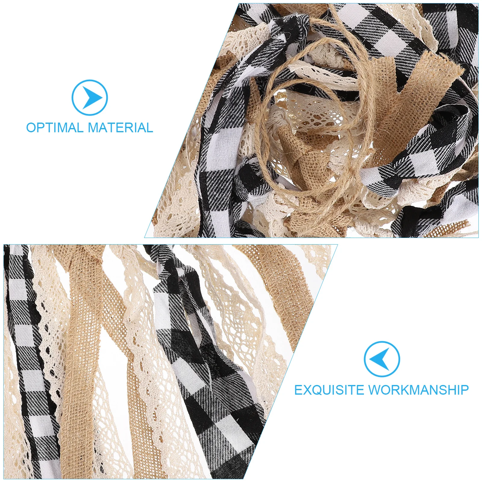 

1Pcs Linen Lace Banner Rustic Burlap Fabric Garland Pre-Strung Hanging Decoration for Wedding Baby Shower Coffee Bar Wall Window