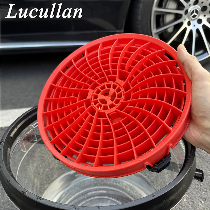 Lucullan Dirt Grit Lock Car Wash Bucket Insert With Flexible Rubber Tabs Self-adjusting Locking System