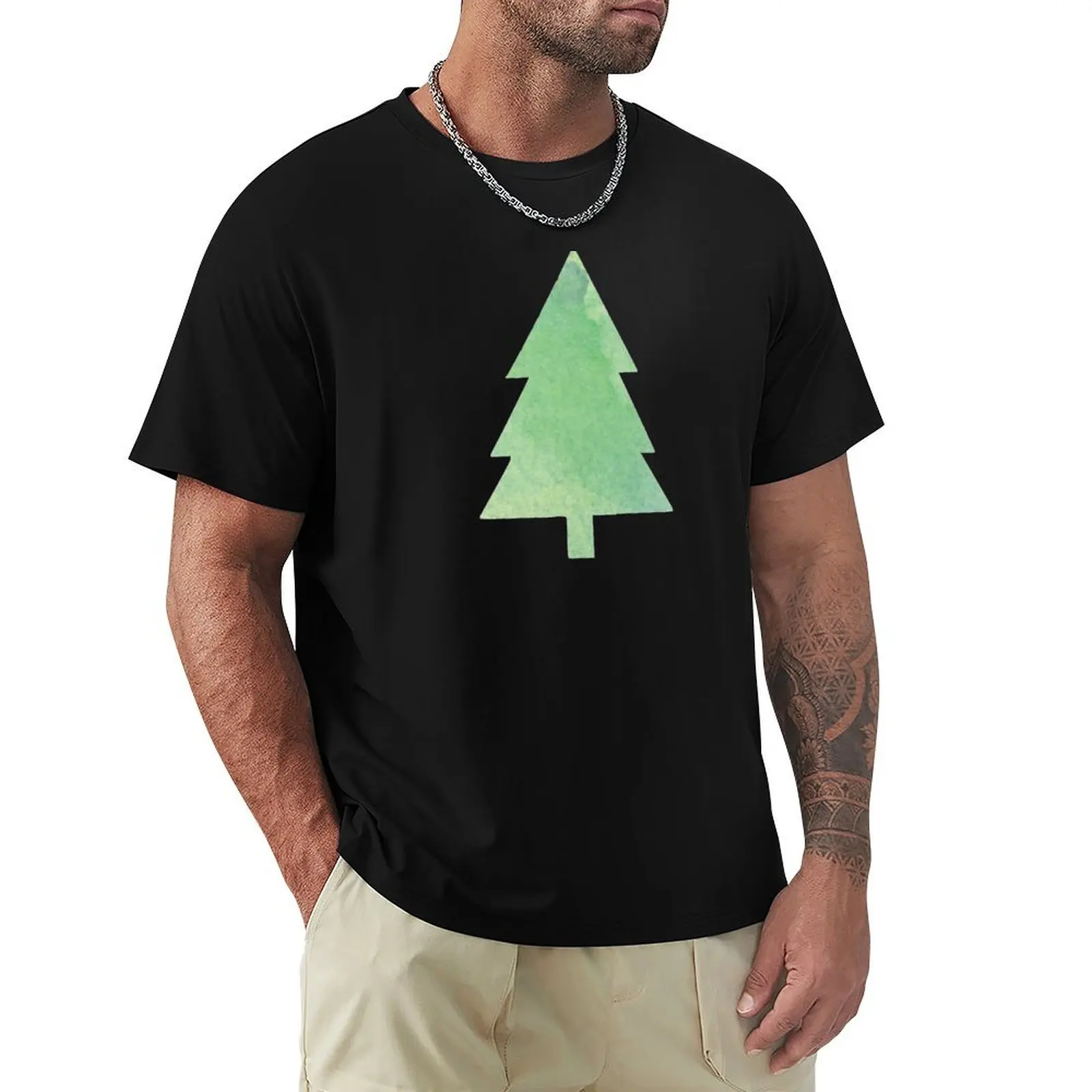 

Simple Pine Tree Forest Pattern T-Shirt hippie clothes designer shirts mens t shirts top quality
