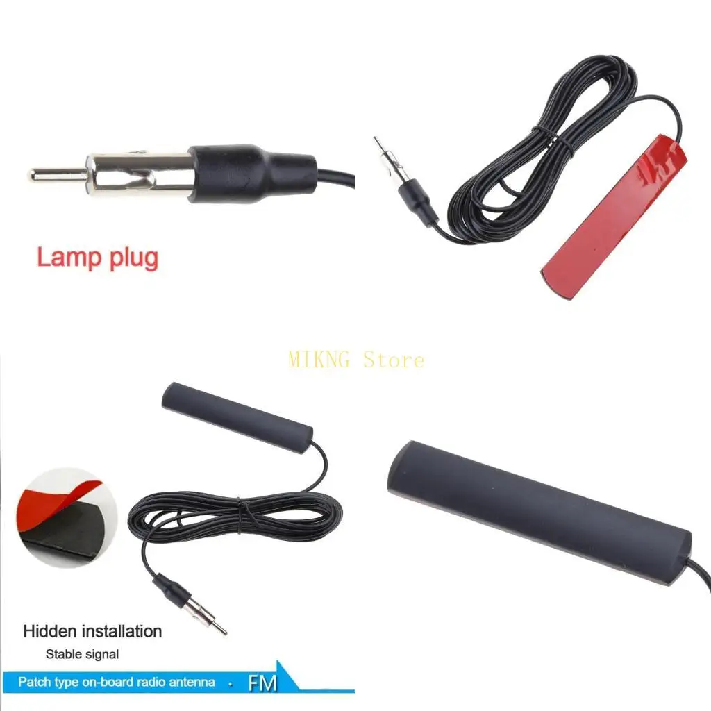 ANT-309 CAR FM RADIO HIDDENアンテナパッチ信号ブースター5メートル長さの電子ステレオアンプフロントガラス空中ベストセール