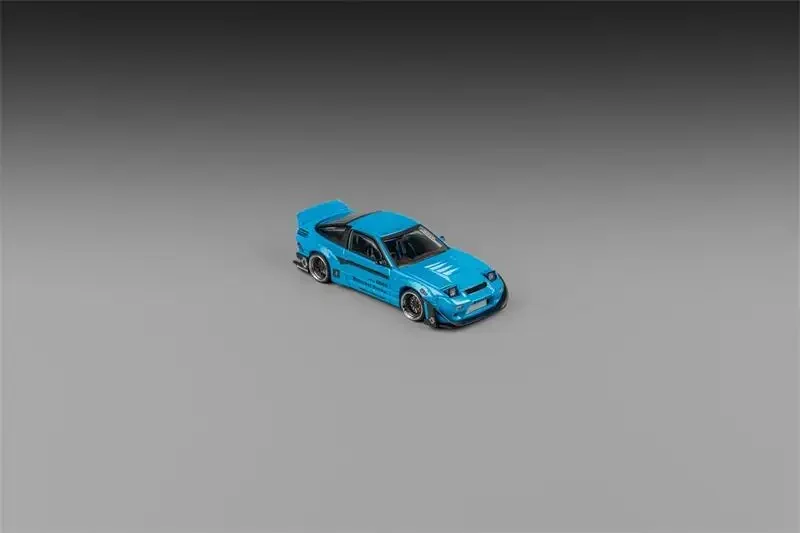 Micro Turbo 1:64 Rocket Bunny Pandem Silvia 180SX BabyBlue Diecast Model Car