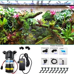 Reptile Pet Fogger Silent Pump Misting Spray System Kit Rainforest Nebulizer Garden Irrigation Tools Terrarium Spraying Device