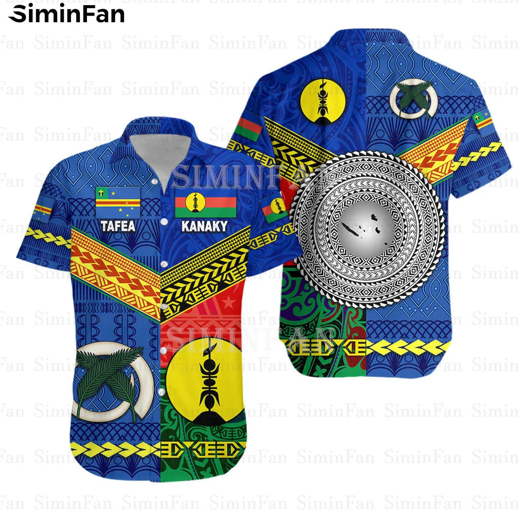 

Vanuatu Tafea Kanaky New Caledonia 3D Printed Men Hawaiian Shirt Male Camisa Summer Tshirt Polo Tee Female Top Baseball Jersey