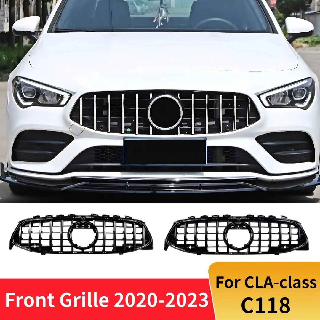

Front Mask Grid Bumper Grille Grill Tuning Accessories For Mercedes Benz CLA C118 W118 2019-2022 180 200 220 250 260 GT Style