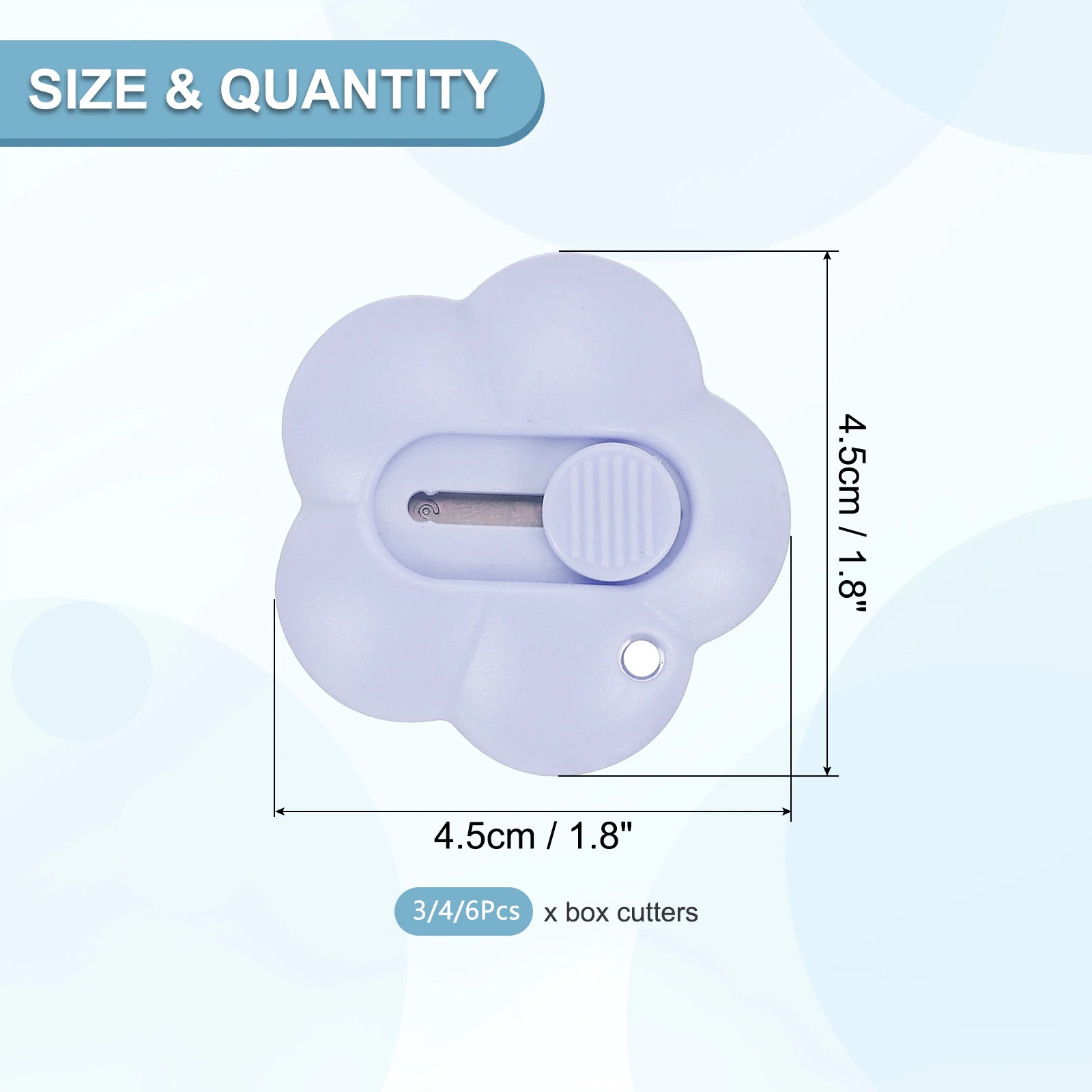 3-6Pcs Box Cutters Mini Telescopic Practical Knife Retractable Letter Opener Cloud Shaped Small Package Opener Envelope Slitter