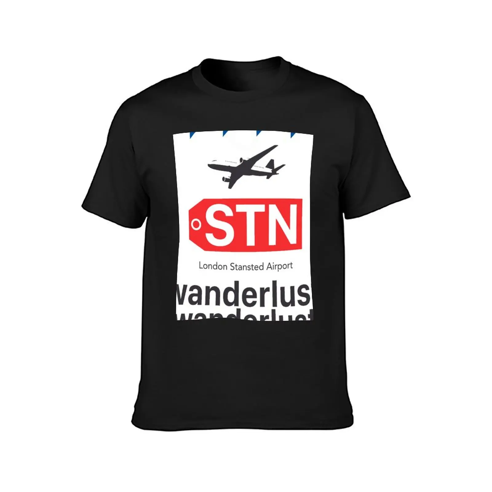 STN London Stansted airport T-Shirt quick-drying heavyweights mens clothing