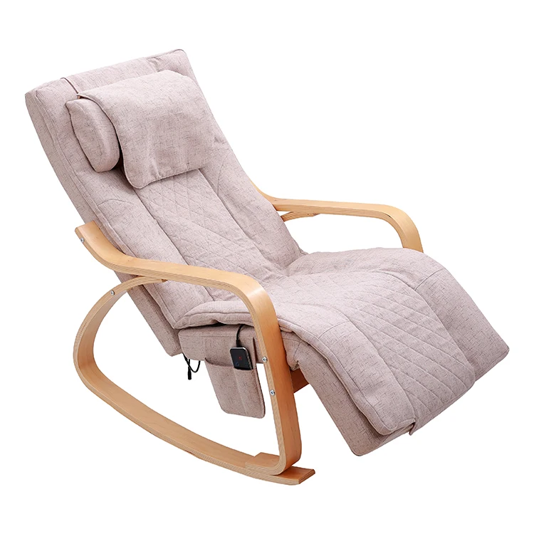 Outdoor Garden Camping Folding Rocking Lazy Sleeping Chair Recliner Chair With Heating And Massage