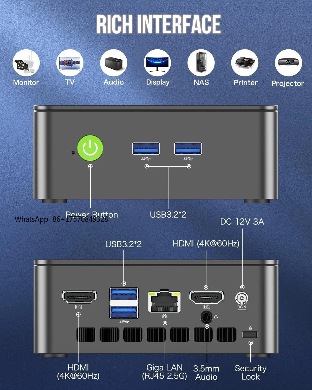 Mini PC GMKTec G3 N150 Plus para Casa, Escritório e Jogos, Chipset