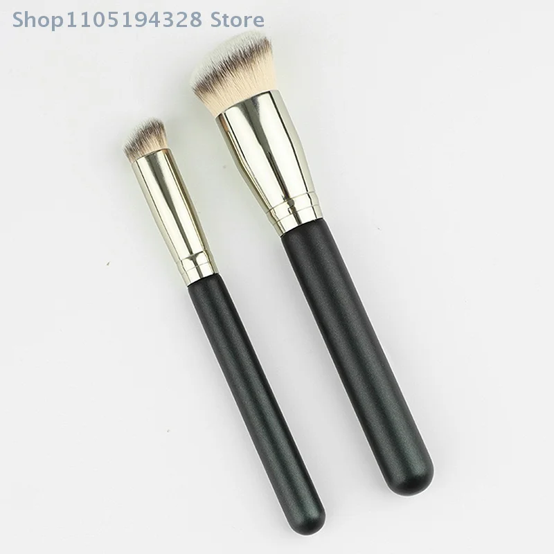 [MP] قطعة واحدة من فرش المكياج الاحترافية للنساء السود، بودرة خافي عيوب البشرة وأحمر الخدود وكريم الأساس السائل وأدوات مكياج الوجه